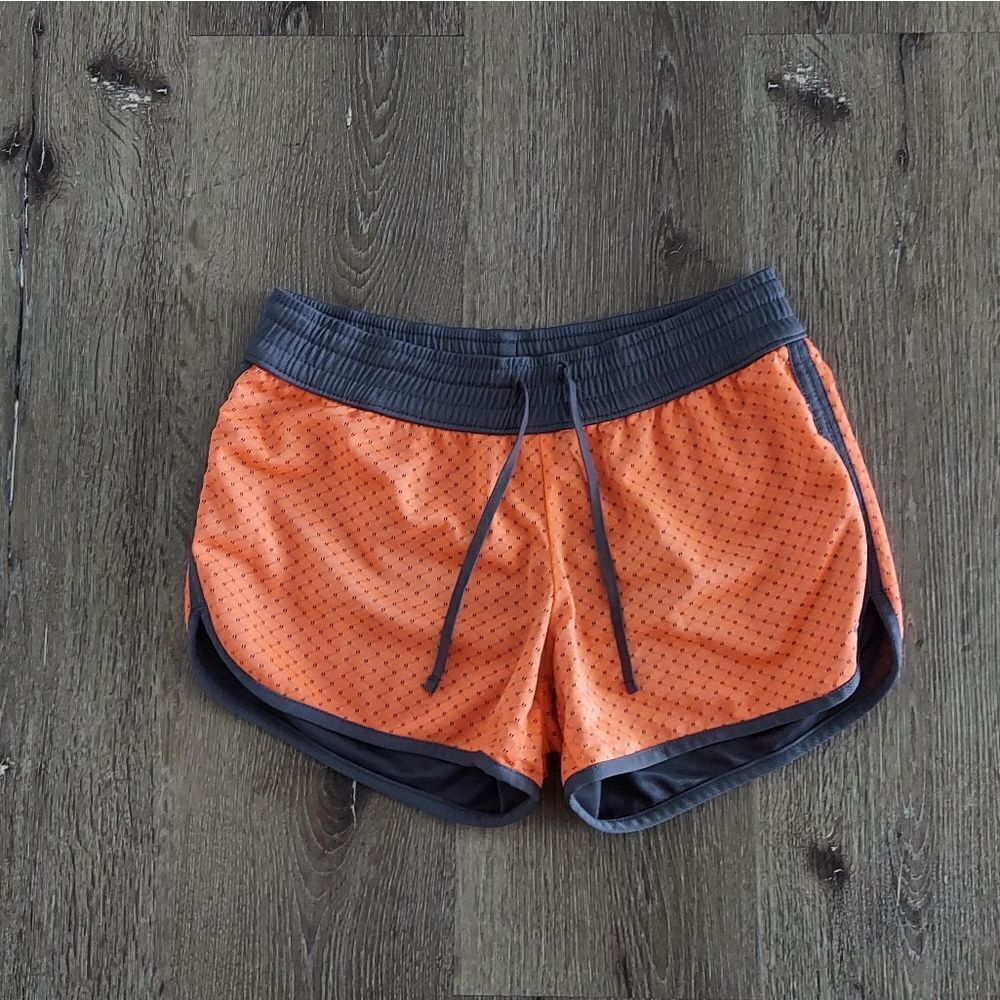 C9 by Champion Womens Athletic Running Training Mesh Active Shorts Orange Gray